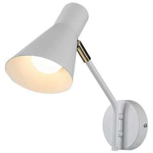 Zidna lampa Alfons E27 1x MAX 25 bela