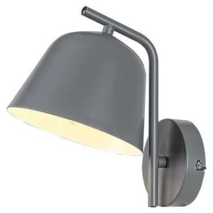 Zidna lampa Malia E14 1x MAX 25 sivo