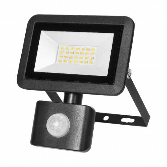 ADVITI  AD-NL-6253BLR4 20W 4000K 1600 Lm LED reflektor sa senzorom crni IP44 FARO S