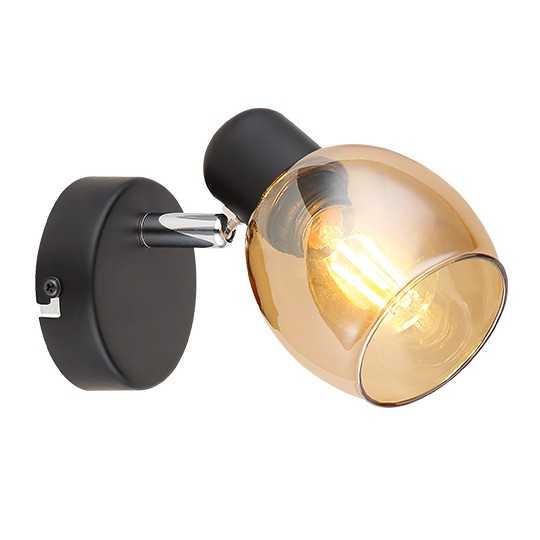 M195110 crna+braon Spot lampa 1xE14 40W Mitea Lighting