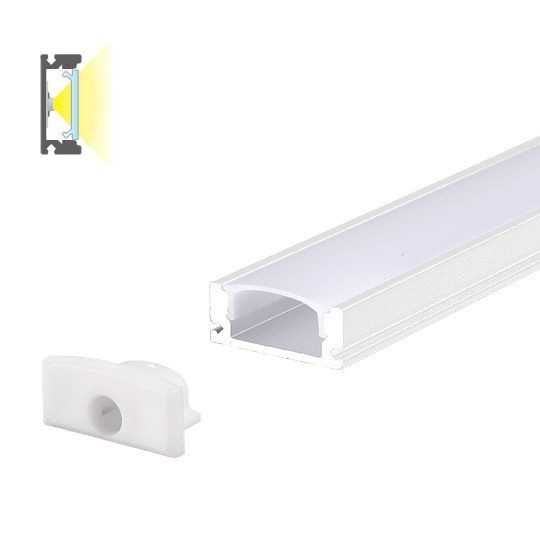 M509-B BELI aluminijumski profil za LED trake nadgradni 2000x17 4x7mm set sa difuzerom Mitea Lighting