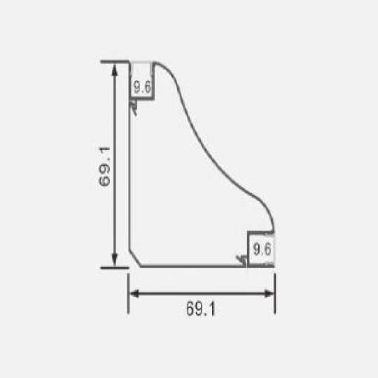 MA7069 Aluminijumski profil za LED trake set sa difuzorom 70x69x2000mm Mitea Lighting