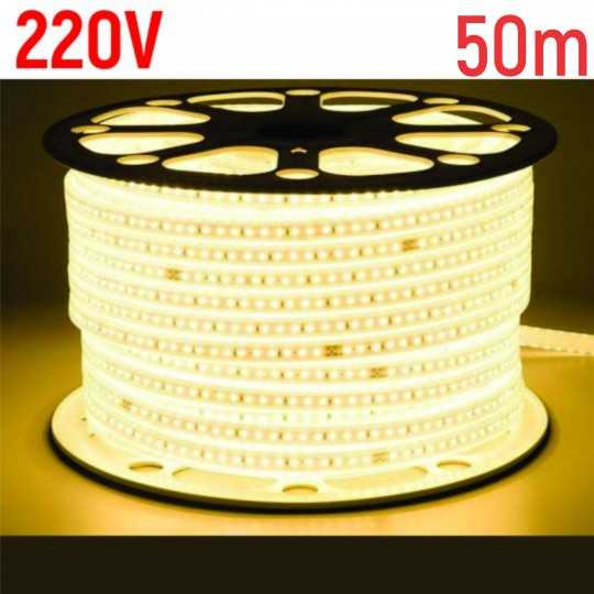 MLC-2835H120 3000K toplo bela LED traka - svetleći niz 50m 110-220V 6W 120 LED/1m IP65 SCLN Mitea Lighting