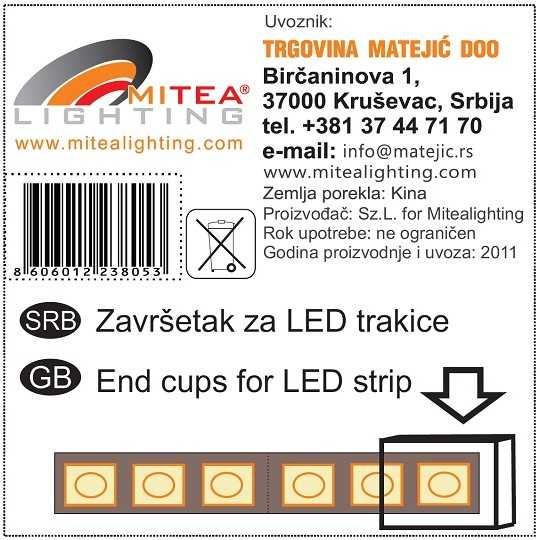 Završetak za LED traku Mitea Lighting